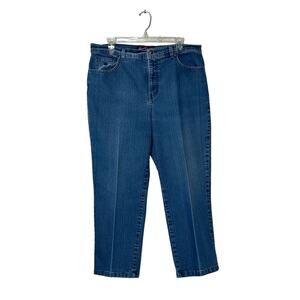 Gloria Venderbilt blue cropped stretch jeans size 16